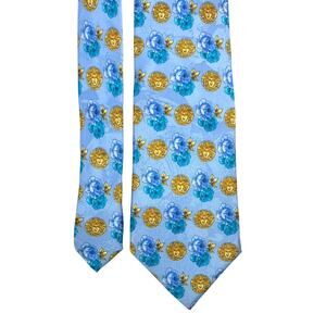 Versace Sky Blue Medusa Tie